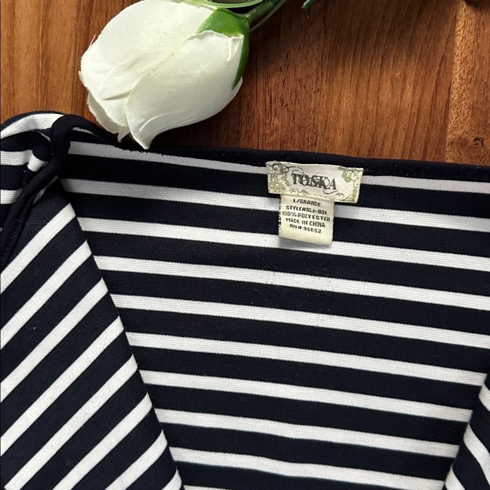 Toska Navy and White Striped Top - Picture 3 of 6